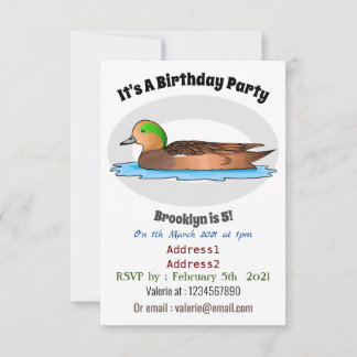 Illustration des Cartoon von Wildvögeln Einladung