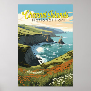 Illustration des Channel Islands National Park Rei Poster