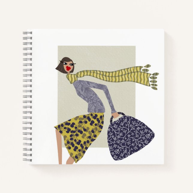 Illustration des Chic Fall Day Notizbuch (Vorderseite)