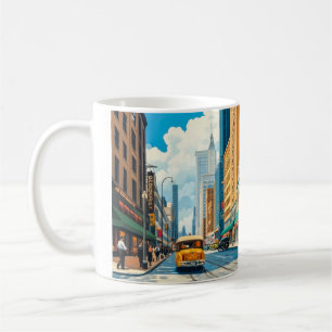 Illustration des City Streets Magazine Kaffeetasse