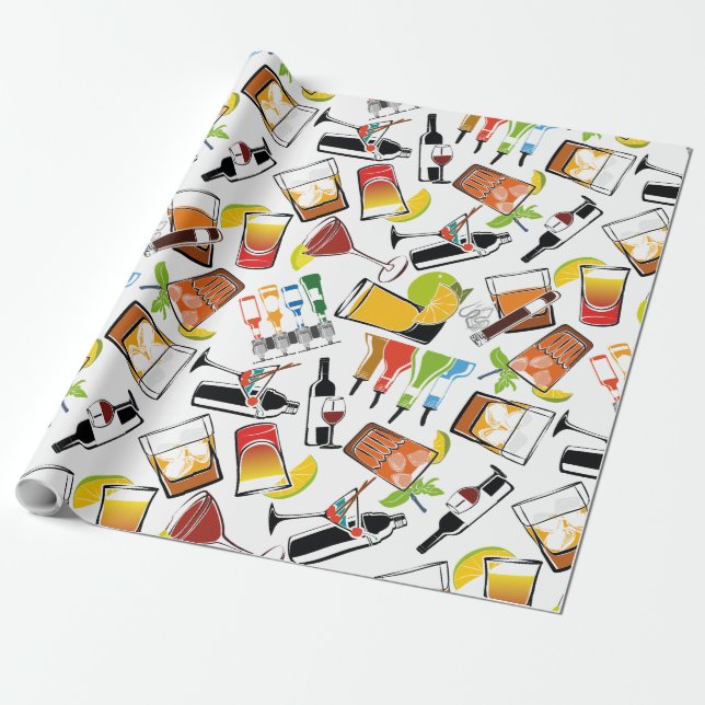 Illustration des Cocktails Geschenkpapier (Ungerollt)