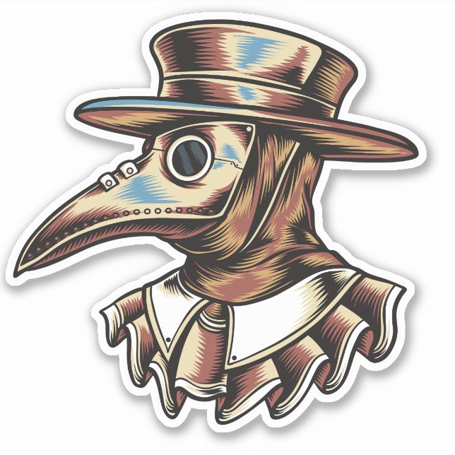 Illustration des Doktors der künstlerischen Pest Aufkleber (Vorderseite)