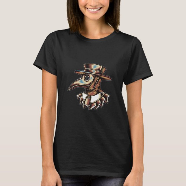 Illustration des Doktors der schwarzen Bubonischen T-Shirt (Vorderseite)