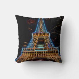 Illustration des Eiffelturms - Paris, Frankreich Kissen