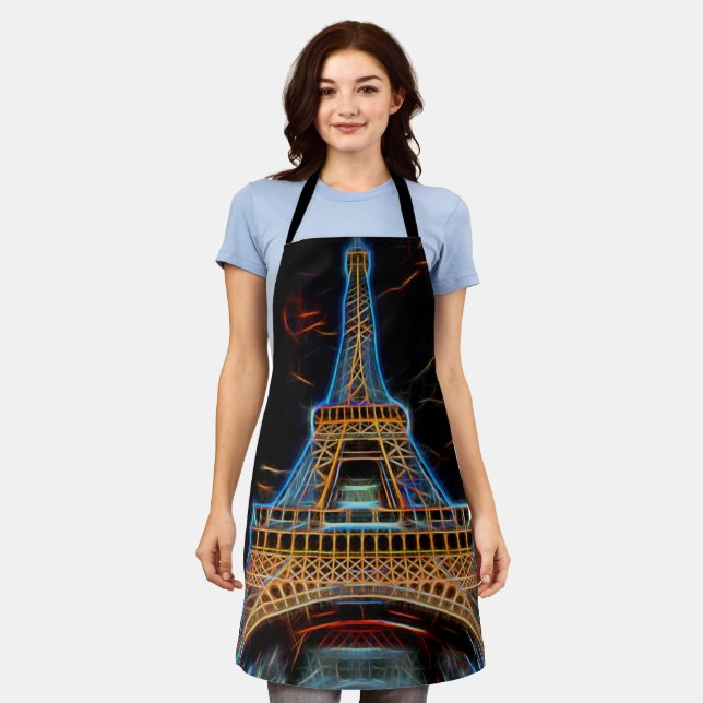 Illustration des Eiffelturms - Paris, Frankreich Schürze (Getragen)
