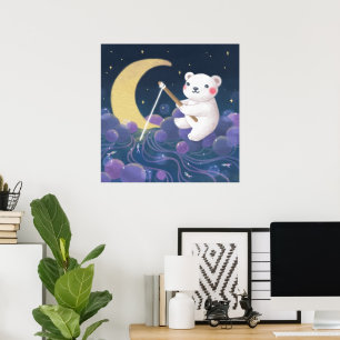 Illustration des Eisbären-Traums Poster