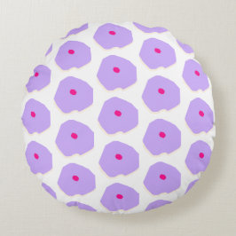 Illustration des fleurs lilas modernes Coussin ron