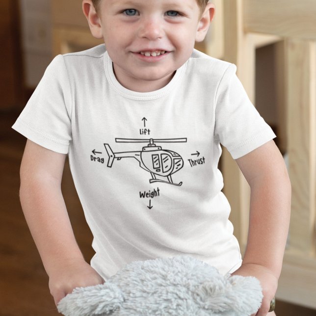 Illustration des Flugs "Vier Kräfte des Hubschraub Baby Strampler (Von Creator hochgeladen)