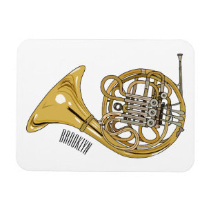 Illustration des französischen Horns von Cartoon Magnet