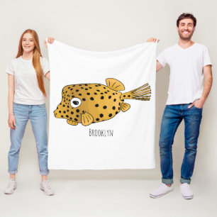 Illustration des Gelben Boxfischs-Cartoon Fleecedecke