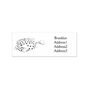 Illustration des Gelben Boxfischs-Cartoon Gummistempel