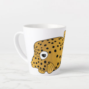 Illustration des Gelben Boxfischs-Cartoon Milchtasse