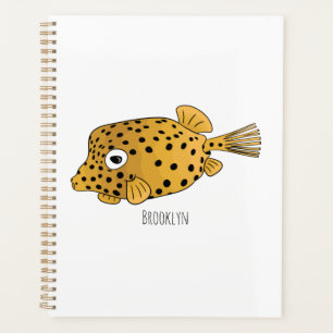 Illustration des Gelben Boxfischs-Cartoon Planer