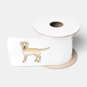 Illustration des Gelben Labradors Retriever Cartoo Satinband