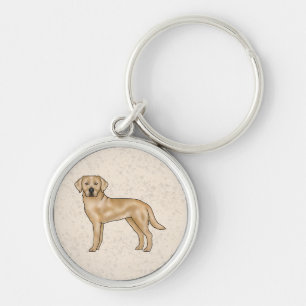 Illustration des Gelben Labradors Retriever Cartoo Schlüsselanhänger