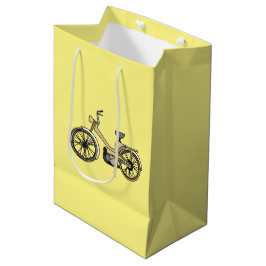 Illustration des Gelben Motorrades Mittlere Geschenktüte