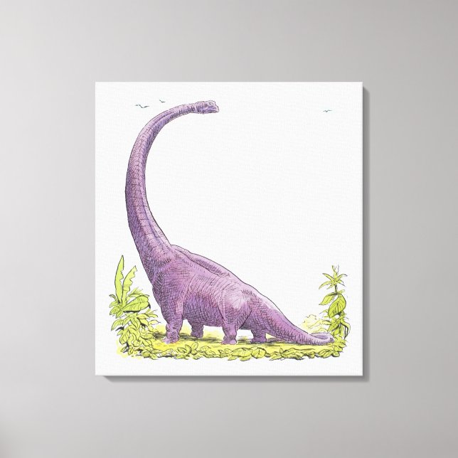 Illustration des Giraffatitan-Dinosauriers Leinwanddruck (Vorderseite)