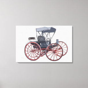 Illustration des horseless Wagens Leinwanddruck