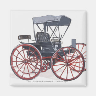 Illustration des horseless Wagens Magnet