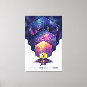 Illustration des James-Webb-Weltraumteleskops Leinwanddruck