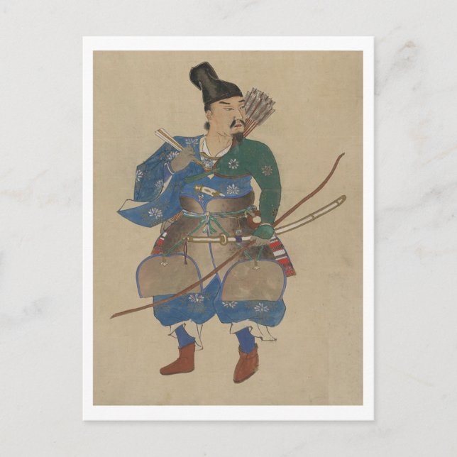 Illustration des japanischen Kriegers Vintag 1800 Postkarte (Vorderseite)