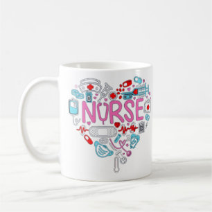 Illustration des Krankenpflegens Kaffeetasse