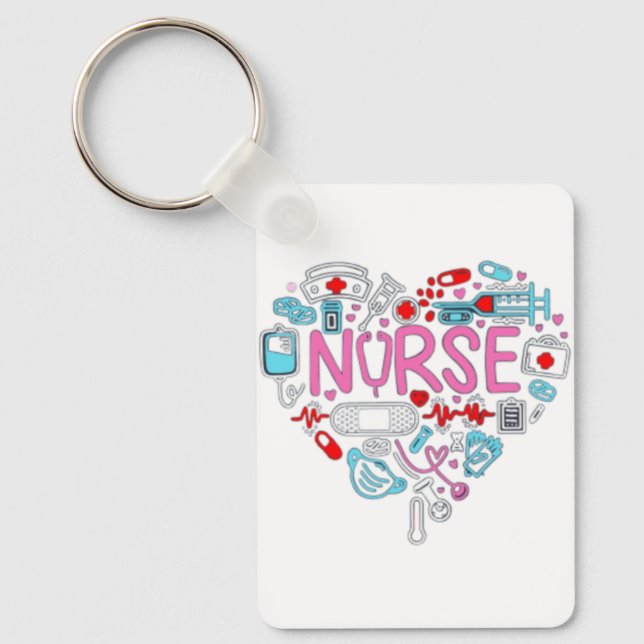 Illustration des Krankenpflegens Schlüsselanhänger (Vorderseite)