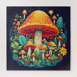 Illustration des kreativen Abstrakten Pilzwaldes