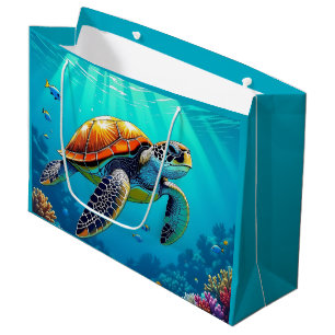 Illustration des lebendigen Meeres von Meeresschil Große Geschenktüte