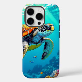 Illustration des lebendigen Meeres von Meeresschil iPhone 16 Pro Hülle
