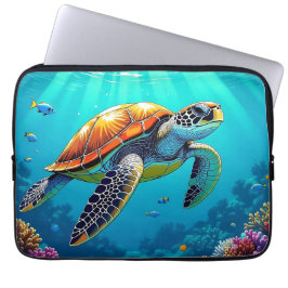 Illustration des lebendigen Meeres von Meeresschil Laptopschutzhülle