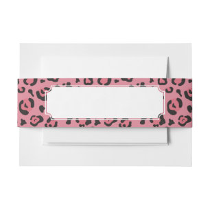 Illustration des Leopard-Rosa-Tieres Einladungsbanderole