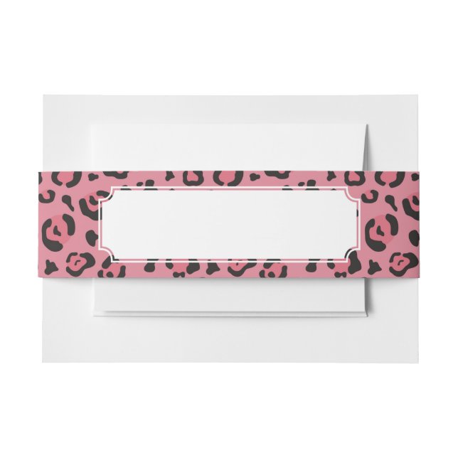 Illustration des Leopard-Rosa-Tieres Einladungsbanderole (Vorderseite Beispiel)