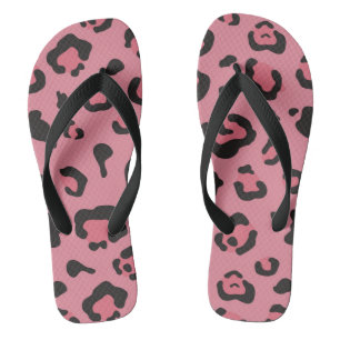 Illustration des Leopard-Rosa-Tieres Flip Flops