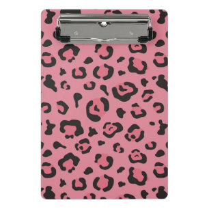 Illustration des Leopard-Rosa-Tieres Mini Klemmbrett