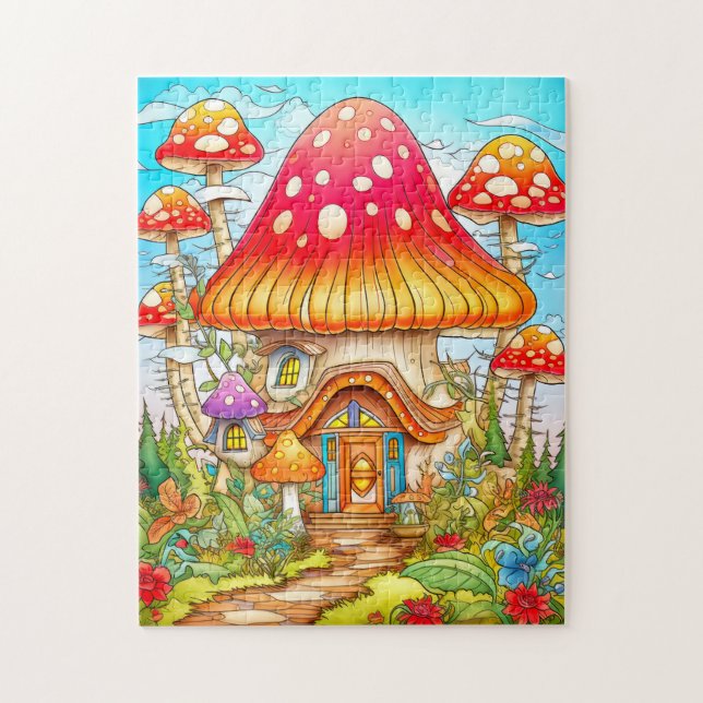 Illustration des Magischen Mushroom House (Vertikal)