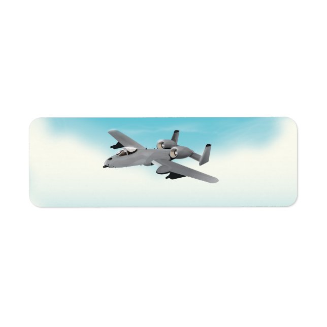 Illustration des militärischen Flugzeug A10 (Vorne)