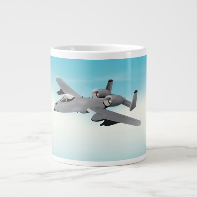 Illustration des militärischen Flugzeug A10 Jumbo-Tasse (Vorderseite)