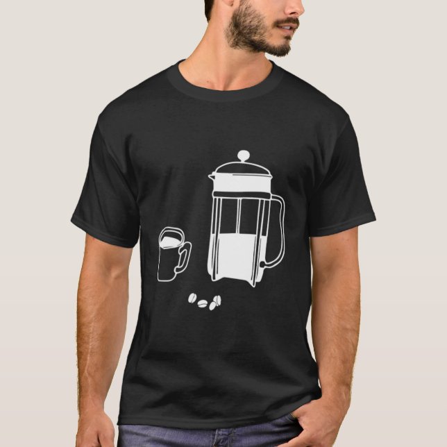 Illustration des Minimalistischen französischen Pr T-Shirt (Vorderseite)
