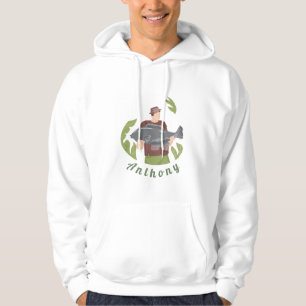Illustration des modernen grünen Fischers Hoodie