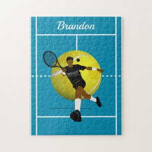 Illustration des modernen Tennisspielers Name des 