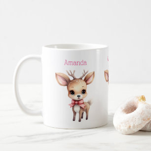 Illustration des niedlichen Cartoon für Hirsche Kaffeetasse