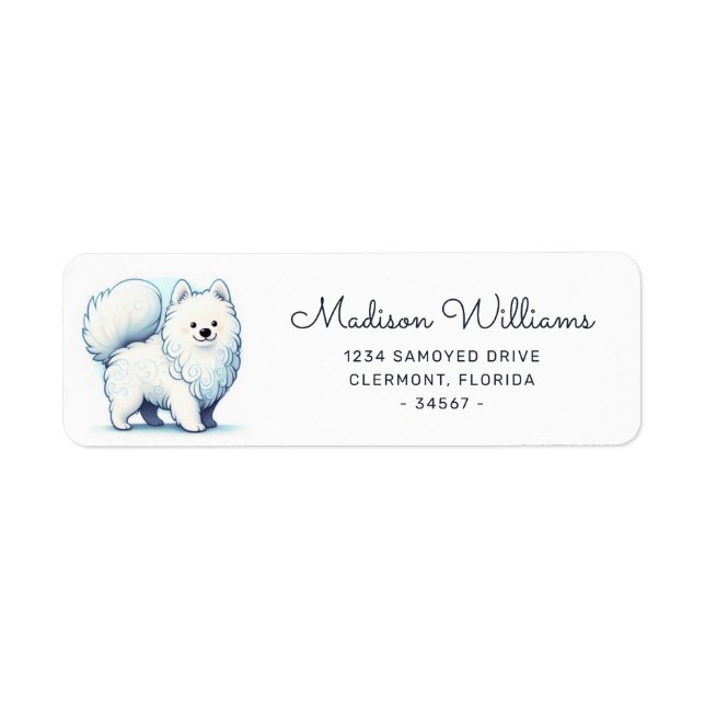 Illustration des niedlichen Cartoon Samoyed Dog (Vorne)