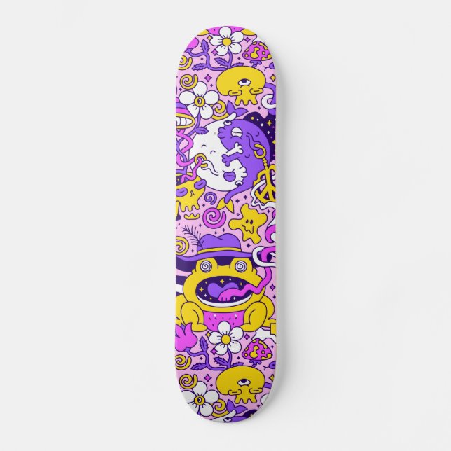Illustration des niedlichen Cartoon Skateboard (Vorderseite)