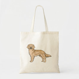 Illustration des Niedlichen Gelben Golden Retrieve Tragetasche