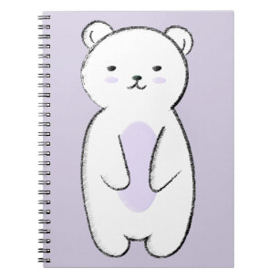 Illustration des niedlichen Polarbären Notizblock