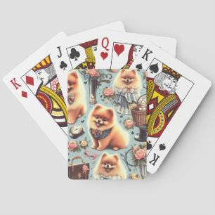 Illustration des niedlichen Spitzes Spielkarten