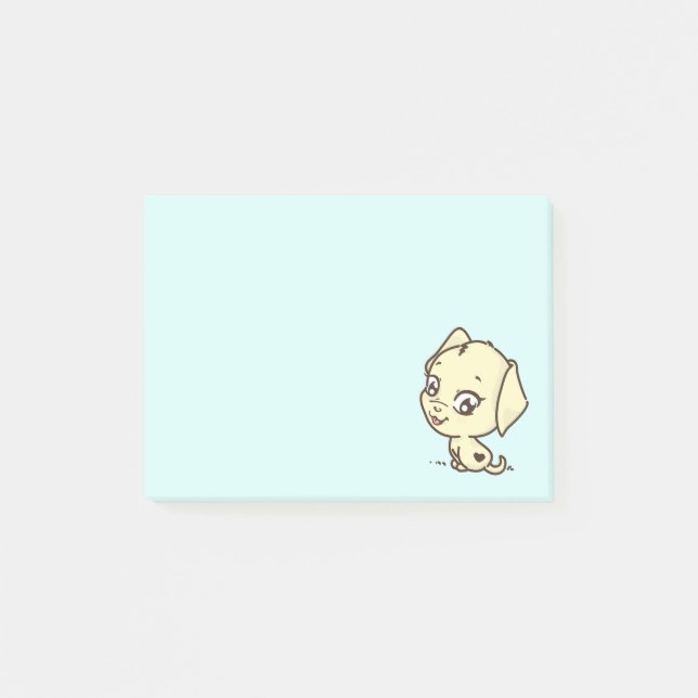 Illustration des niedlichen Welpenhundes Post-it Klebezettel (Vorderseite)