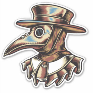 Illustration des Pestdoktors Aufkleber