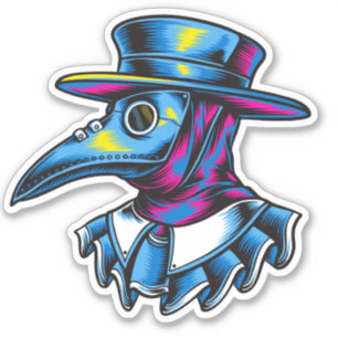 Illustration des Pestdoktors Aufkleber